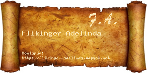 Flikinger Adelinda névjegykártya